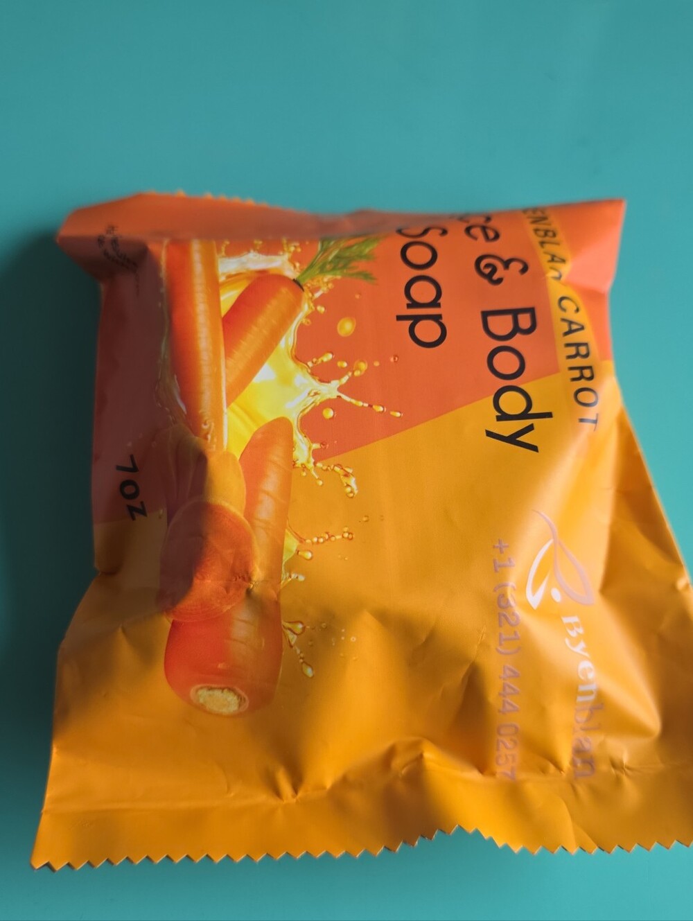 Carrot Bath & Body Soap Bar - Orange